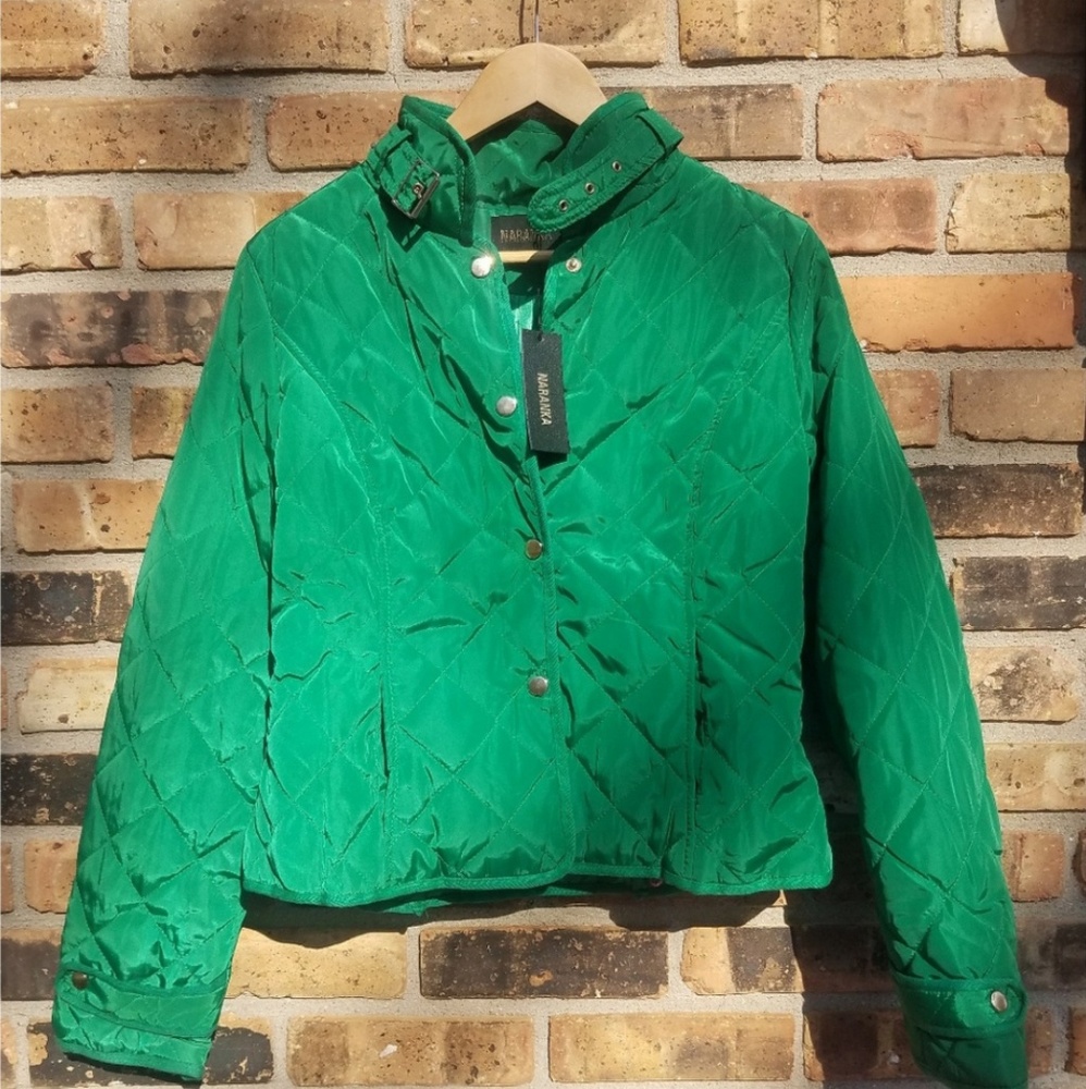 NWT💥Naranka | Green Lightweight Bomber Jacket
